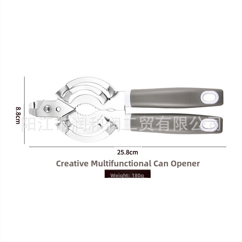 Didmeninė prekyba nerūdijančio plieno daugiafunkciniu butelių atidarytuvu, skardinių atidarytuvo artefaktu, neslystančiu, pasukamu butelio kamšteliu