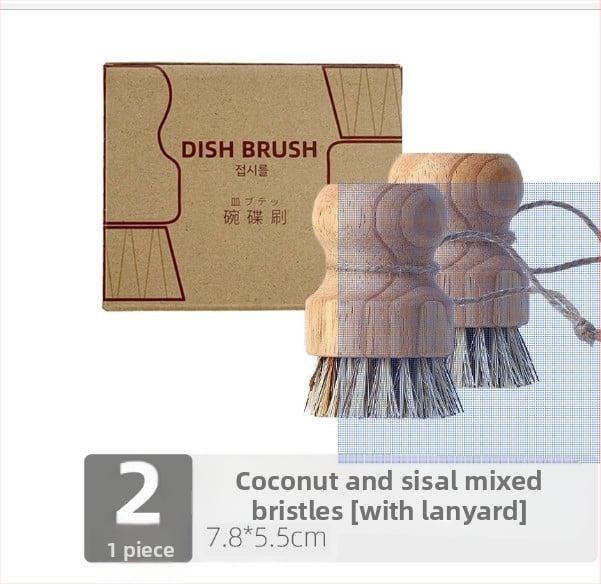 Pārrobežu trauku mazgāšanas birstes poda artefakts mājsaimniecības virtuves rīki birstes pods ar īsu rokturi dabīgā sizala kokosriekstu tīrīšana