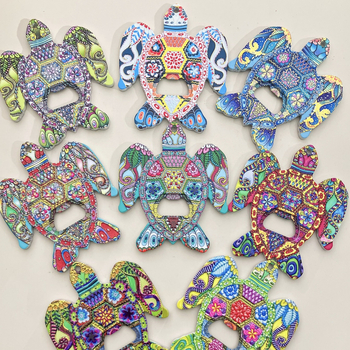 Uued piiriülesed kilpkonna pudeliavaja külmkapi kleebised melamiinist materjalist reljeefse tekstuuriga pronksprotsessiga armas kujuga magnet