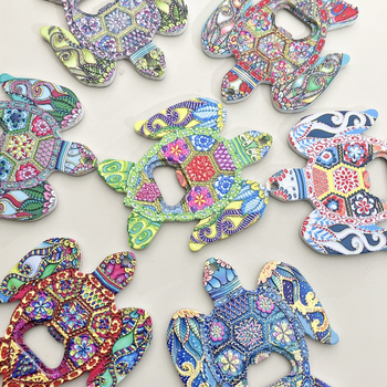 Uued piiriülesed kilpkonna pudeliavaja külmkapi kleebised melamiinist materjalist reljeefse tekstuuriga pronksprotsessiga armas kujuga magnet