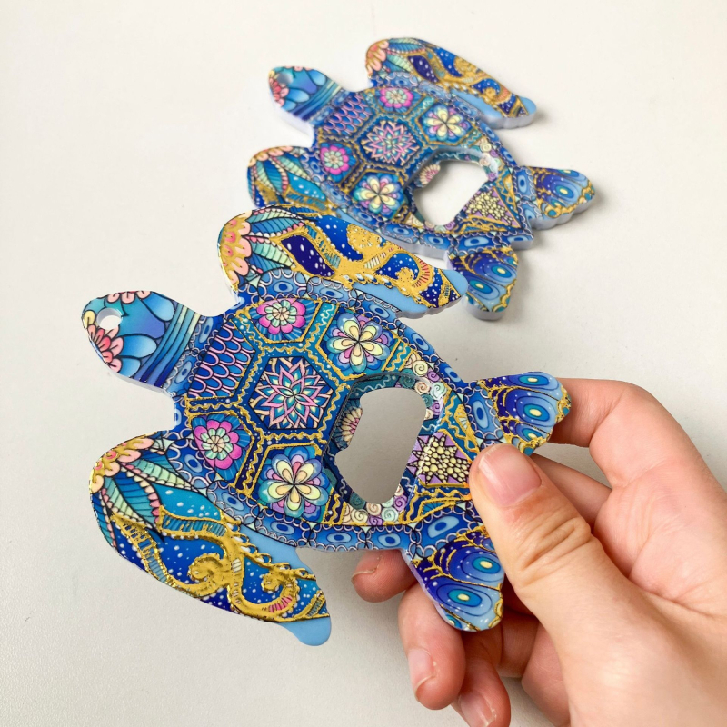 Uued piiriülesed kilpkonna pudeliavaja külmkapi kleebised melamiinist materjalist reljeefse tekstuuriga pronksprotsessiga armas kujuga magnet