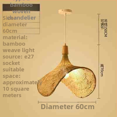 Hiina stiilis bambusest lühter Wabi-Sabi stiilis B&B trepp Teetuba Jaapani restoran Hot Pot restoran Zen-kombineeritud lambid