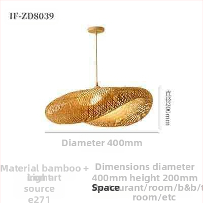 Hiina stiilis bambusest lühter Wabi-Sabi stiilis B&B trepp Teetuba Jaapani restoran Hot Pot restoran Zen-kombineeritud lambid