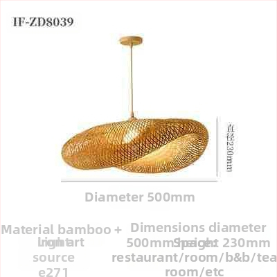 Hiina stiilis bambusest lühter Wabi-Sabi stiilis B&B trepp Teetuba Jaapani restoran Hot Pot restoran Zen-kombineeritud lambid