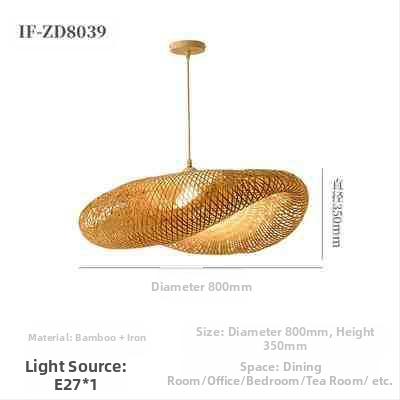 Hiina stiilis bambusest lühter Wabi-Sabi stiilis B&B trepp Teetuba Jaapani restoran Hot Pot restoran Zen-kombineeritud lambid