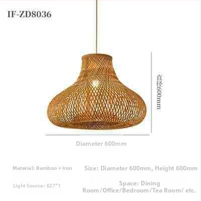 Hiina stiilis bambusest lühter Wabi-Sabi stiilis B&B trepp Teetuba Jaapani restoran Hot Pot restoran Zen-kombineeritud lambid