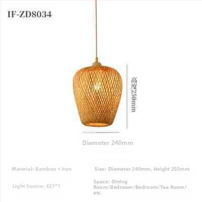 Hiina stiilis bambusest lühter Wabi-Sabi stiilis B&B trepp Teetuba Jaapani restoran Hot Pot restoran Zen-kombineeritud lambid