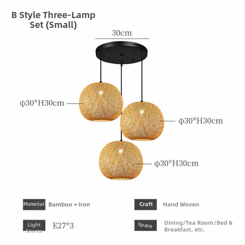 Hiina stiilis bambusest lühter Wabi-Sabi stiilis B&B trepp Teetuba Jaapani restoran Hot Pot restoran Zen-kombineeritud lambid