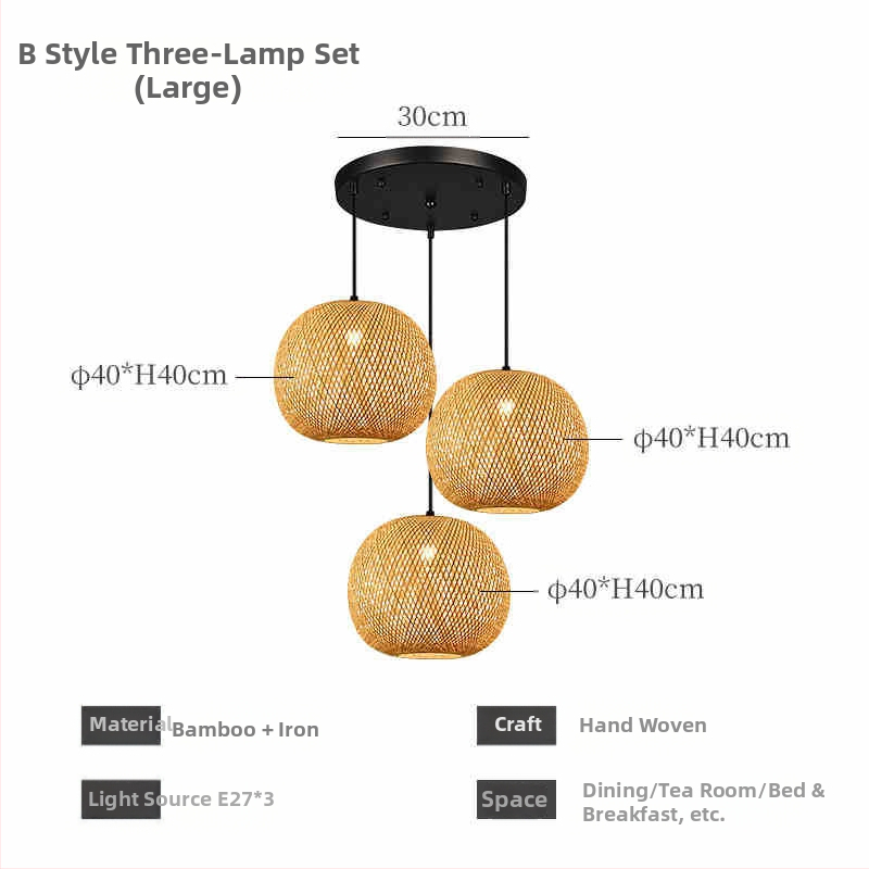 Hiina stiilis bambusest lühter Wabi-Sabi stiilis B&B trepp Teetuba Jaapani restoran Hot Pot restoran Zen-kombineeritud lambid