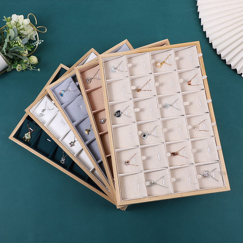 Bambusest ja puidust kaelakee, taldrik, ehete hoiustamistaldrik, kõrvarõngad, kõrvarõngad, käevõru, kandik, ripats, taldrik, ehete vitriini rekvisiidid