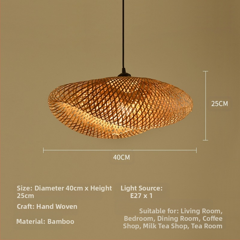 Bambusest lühtri Hiina zen-teetoa lamp Kagu-Aasia restorani hotelli kodumajapidamise stiilis Jaapani bambusest kuuma poti lamp