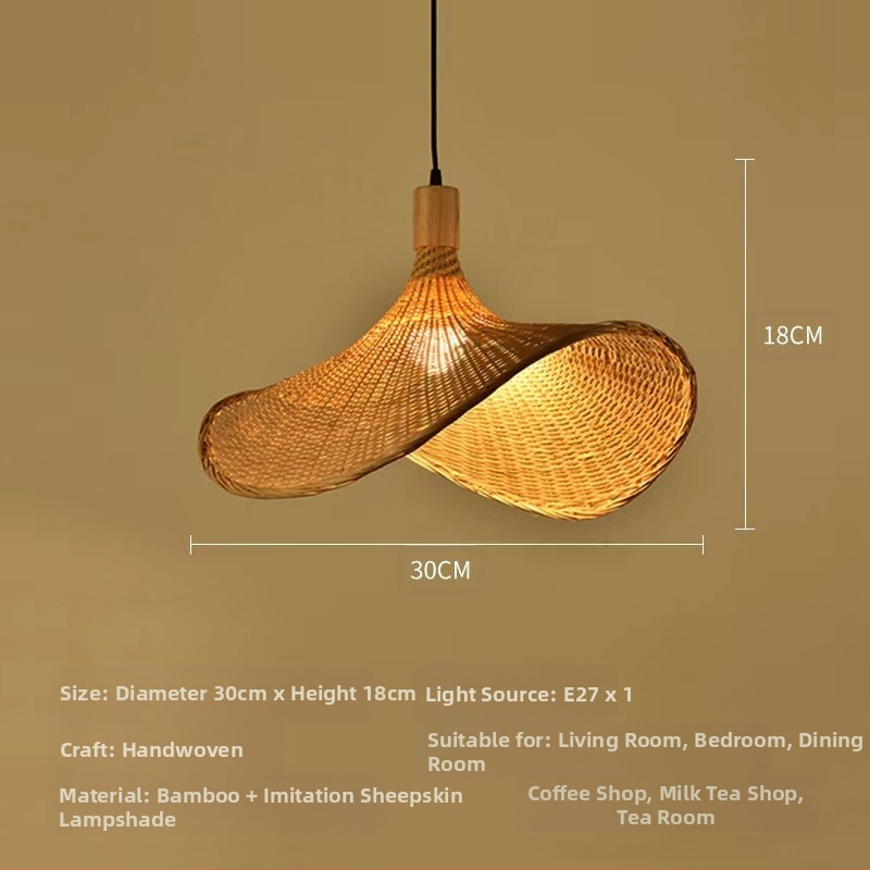 Bambusest lühtri Hiina zen-teetoa lamp Kagu-Aasia restorani hotelli kodumajapidamise stiilis Jaapani bambusest kuuma poti lamp