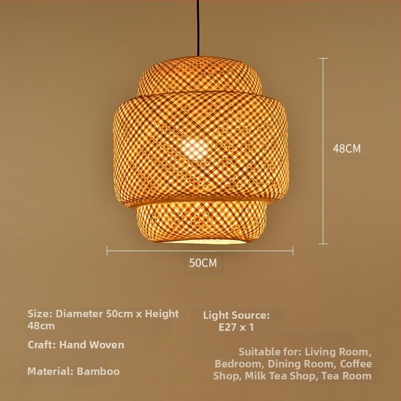 Bambusest lühtri Hiina zen-teetoa lamp Kagu-Aasia restorani hotelli kodumajapidamise stiilis Jaapani bambusest kuuma poti lamp