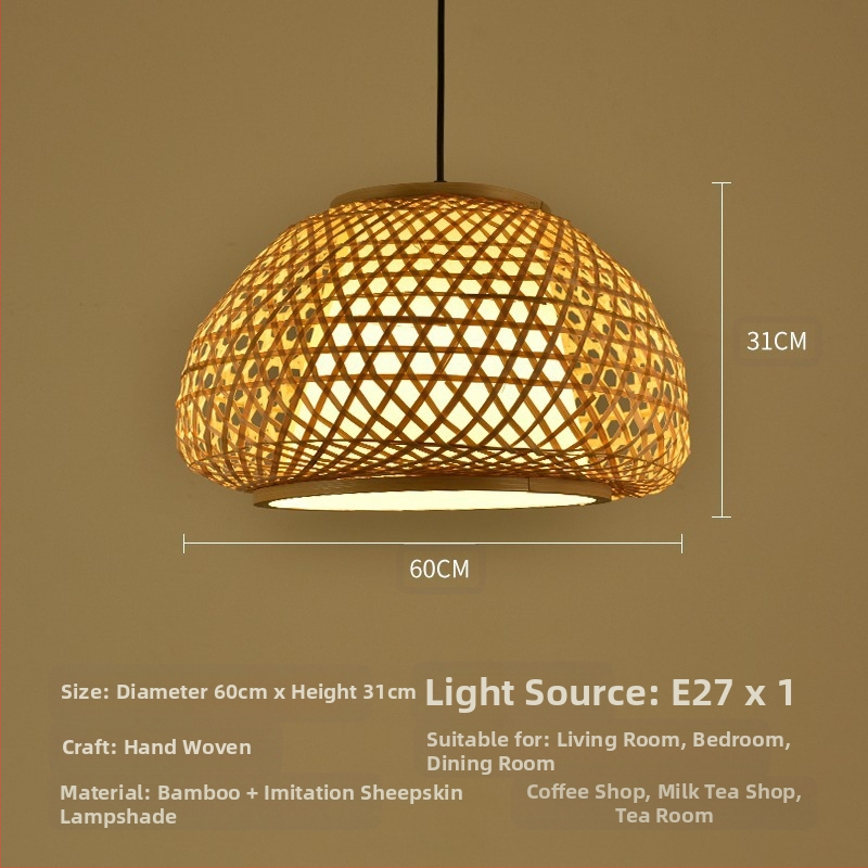 Bambusest lühtri Hiina zen-teetoa lamp Kagu-Aasia restorani hotelli kodumajapidamise stiilis Jaapani bambusest kuuma poti lamp