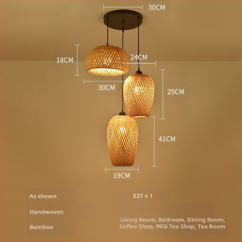 Bambusest lühtri Hiina zen-teetoa lamp Kagu-Aasia restorani hotelli kodumajapidamise stiilis Jaapani bambusest kuuma poti lamp