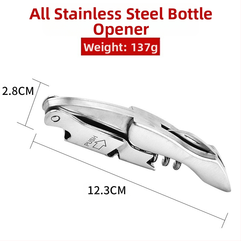 Gamintojo daugiafunkcis butelių atidarytuvas, kūrybingas alus, vynas, nerūdijančio plieno raudonojo vyno butelių atidarytuvas, vyno peilis, didmeninė prekyba