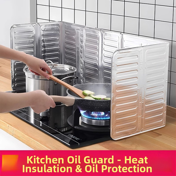 Virtuvės purslų alyvos pertvara Naftos pertvara Virtuvės dujinės viryklės šilumos izoliacijos reikmenys Buitinės viryklės maisto gaminimas Aliuminio folijos šilumos izoliacija