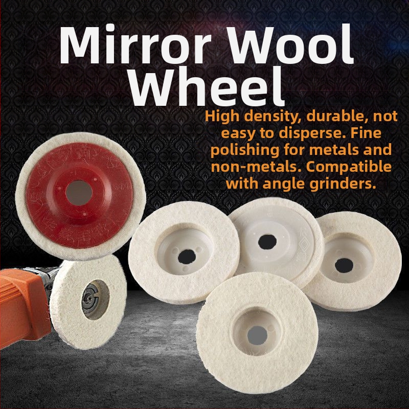Вълнено колело за полиране на огледала, удебелен ъглошлайф, полиране на стъкло, метал, неръждаема стомана, каменна вата, полиращ лист