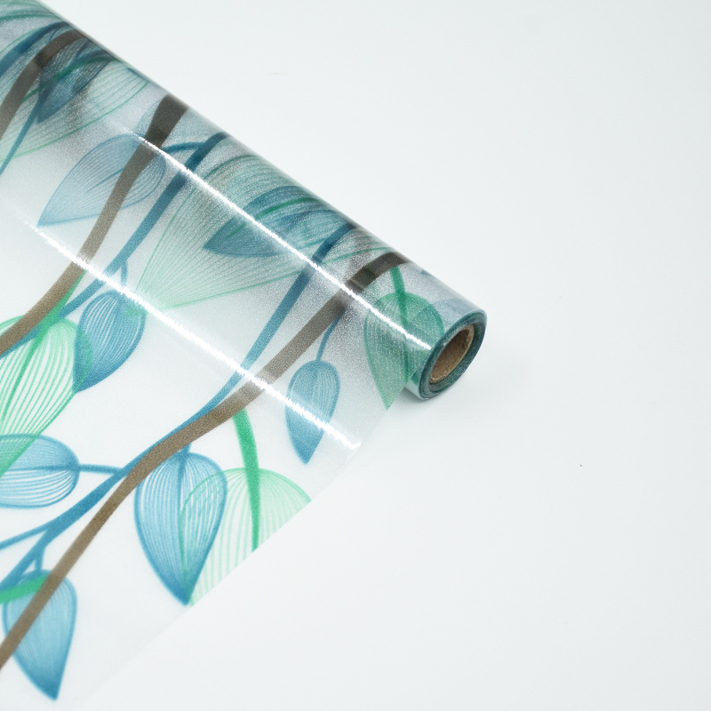 Elektrostatiska bezlīmes 3D krāsaina stikla plēve, lāzera caurspīdīga, caurlaidīga guļamistabas un viesistabas balkona dekoratīva loga dekoratīva uzlīme