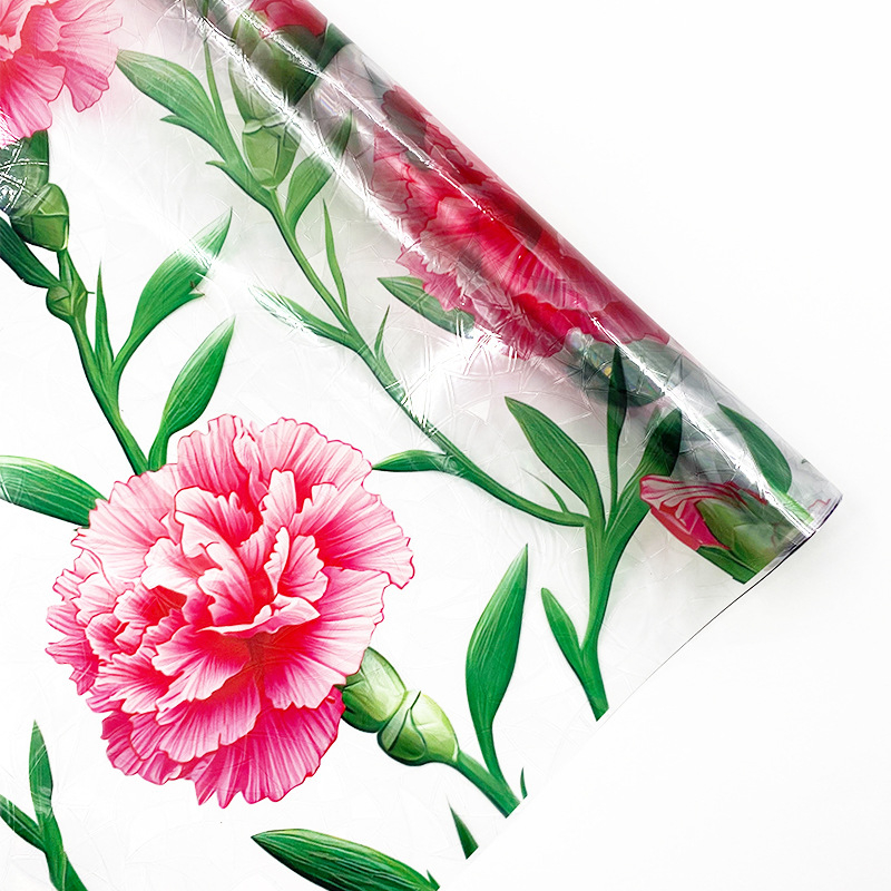 Elektrostatiska bezlīmes 3D krāsaina stikla plēve, lāzera caurspīdīga, caurlaidīga guļamistabas un viesistabas balkona dekoratīva loga dekoratīva uzlīme