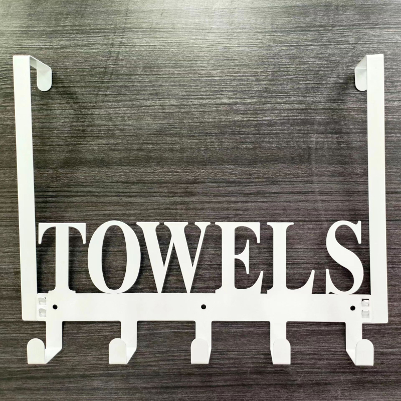 Geležinis kabliukas laiškams skersai krašto, nuimamas durų kabliukas rūbinei, virtuvės kabliukas be perforatoriaus už durų