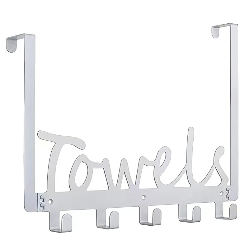 Geležinis kabliukas laiškams skersai krašto, nuimamas durų kabliukas rūbinei, virtuvės kabliukas be perforatoriaus už durų