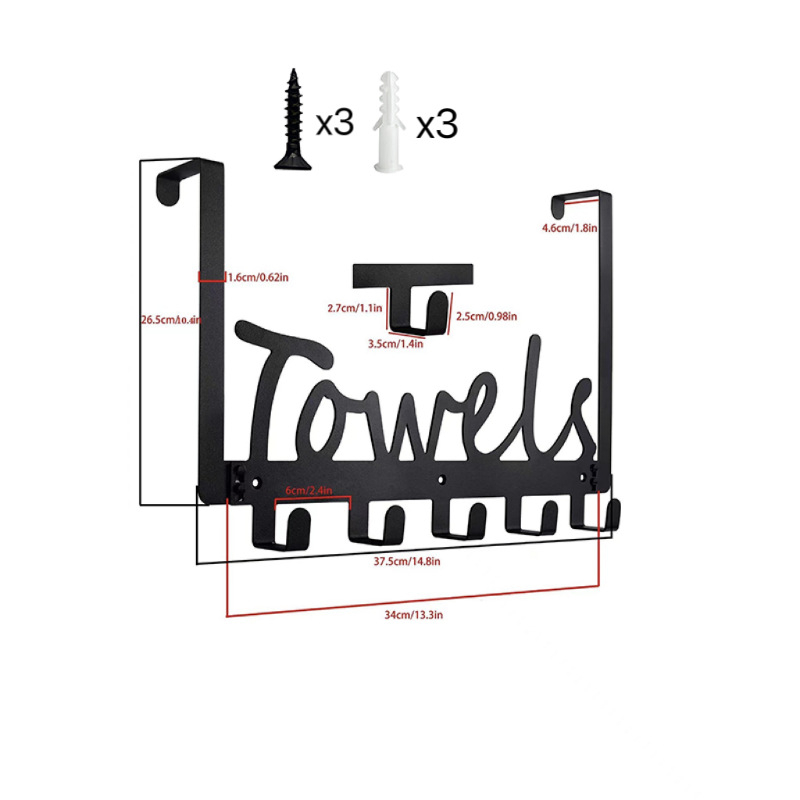 Geležinis kabliukas laiškams skersai krašto, nuimamas durų kabliukas rūbinei, virtuvės kabliukas be perforatoriaus už durų