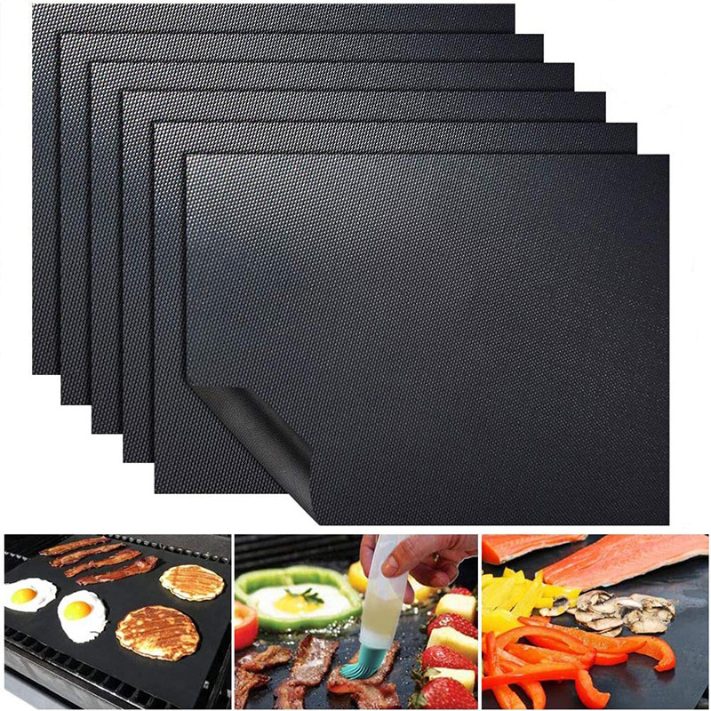 BBQ grillszőnyeg teflon sütőszőnyeg bbq grillszőnyeg magas hőmérsékletnek ellenálló tapadásmentes grillszőnyeg