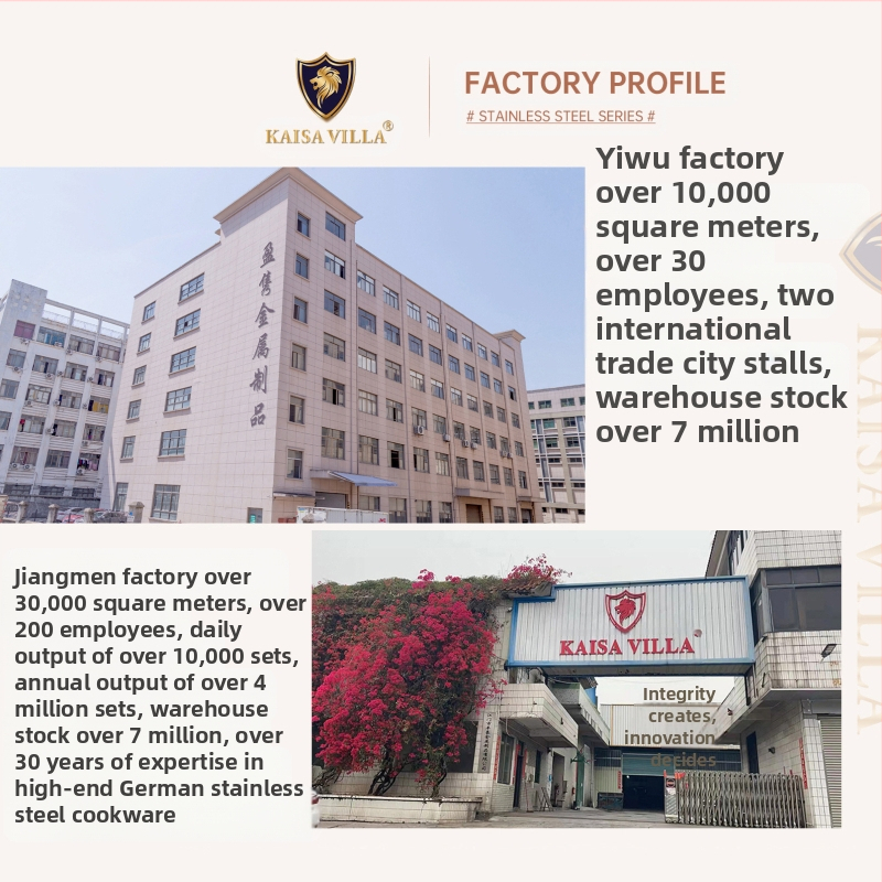 Комплект тенджери от неръждаема стомана 201 с хранителен клас с удебелено 5-слойно дъно, тенджера за супа с двойна дръжка, тенджера за яхния със стоманен капак Kv-1086, търговия на едро от производителя