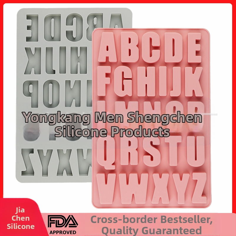 Täppsilikoonist 26 stereo inglise tähestiku koogivormi tilkliimiga isetegemise küpsetamisvahend