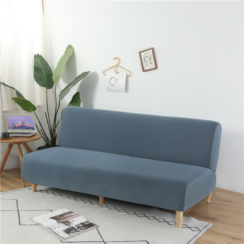 Плътен цвят еластичен калъф за диван, калъф за диван, all inclusive, неплъзгащ се сгъваем, неподлакътников калъф за диван, универсален фабричен на едро