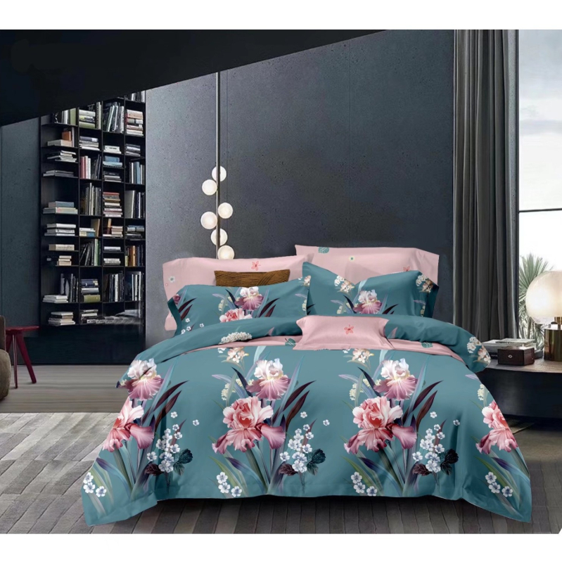 Sieninis kodas su rankomis tapytu gėlių raštu, pagalvės užvalkalas, dviejų arba trijų dalių antklodės užvalkalas, gali būti siunčiamas mišrios partijos vardu.