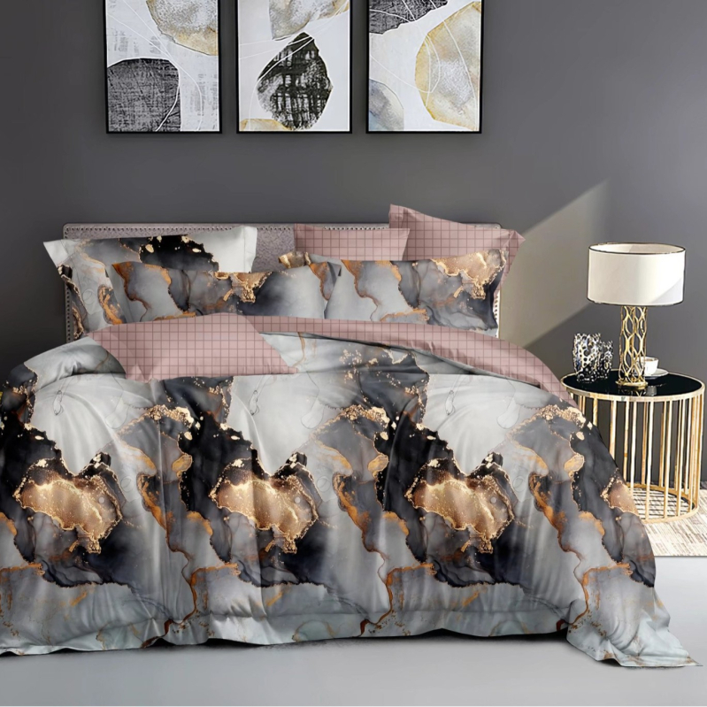 Sieninis kodas su rankomis tapytu gėlių raštu, pagalvės užvalkalas, dviejų arba trijų dalių antklodės užvalkalas, gali būti siunčiamas mišrios partijos vardu.