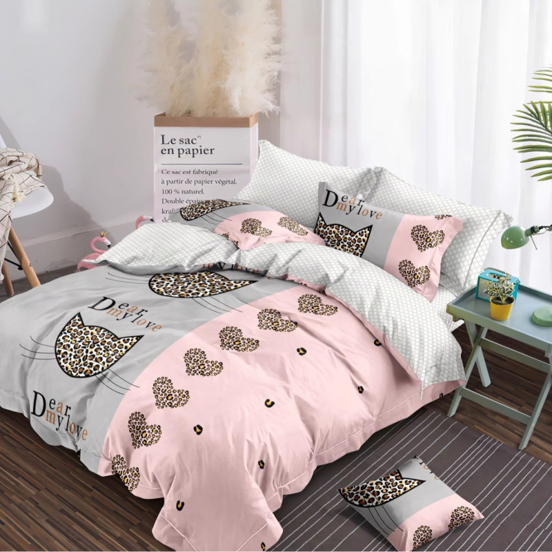 Sieninis kodas su rankomis tapytu gėlių raštu, pagalvės užvalkalas, dviejų arba trijų dalių antklodės užvalkalas, gali būti siunčiamas mišrios partijos vardu.