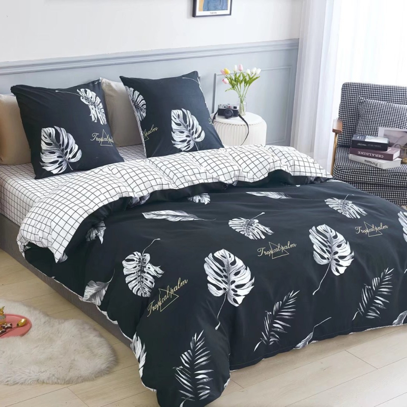 Sieninis kodas su rankomis tapytu gėlių raštu, pagalvės užvalkalas, dviejų arba trijų dalių antklodės užvalkalas, gali būti siunčiamas mišrios partijos vardu.