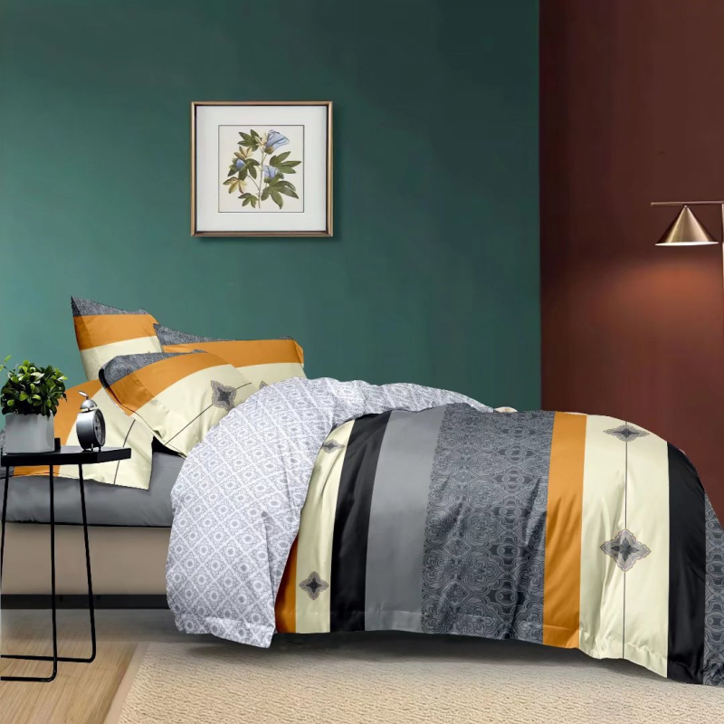 Sieninis kodas su rankomis tapytu gėlių raštu, pagalvės užvalkalas, dviejų arba trijų dalių antklodės užvalkalas, gali būti siunčiamas mišrios partijos vardu.