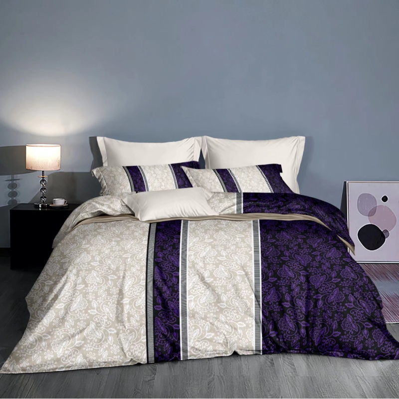 Sieninis kodas su rankomis tapytu gėlių raštu, pagalvės užvalkalas, dviejų arba trijų dalių antklodės užvalkalas, gali būti siunčiamas mišrios partijos vardu.