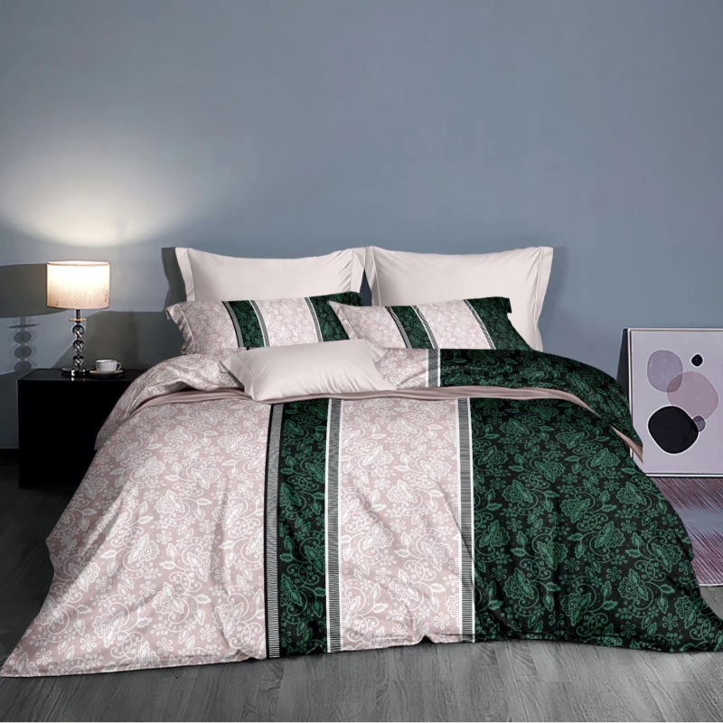 Sieninis kodas su rankomis tapytu gėlių raštu, pagalvės užvalkalas, dviejų arba trijų dalių antklodės užvalkalas, gali būti siunčiamas mišrios partijos vardu.