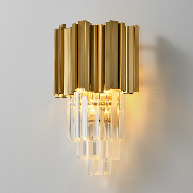 Prekogranična nordijska jednostavna kristalna zidna lampa za dnevni boravak, hotelski hodnik, moderna radna lampa, luksuzna spavaća soba, uz krevet
