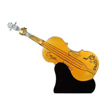 Smuiko stiliaus dekanterio amatų aukšto borosilikatinio stiklo vyno butelis, kūrybingi papuošalai, aukščiausios klasės dovanų smuiko vyno butelis