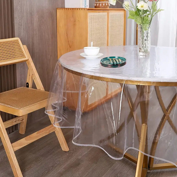 Lukustatav PVC läbipaistev laudlina veekindel õlikindel läbipaistev laudlina kandiline ümmargune laudlina