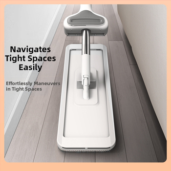 ✅ Σφουγγαρίστρα με επίπεδη επιφάνεια που δεν χρειάζεται χέρια για οικιακή χρήση σε ξύλινα δάπεδα και πλακάκια, σετ σφουγγαρίστρας Lazy Flat Mop