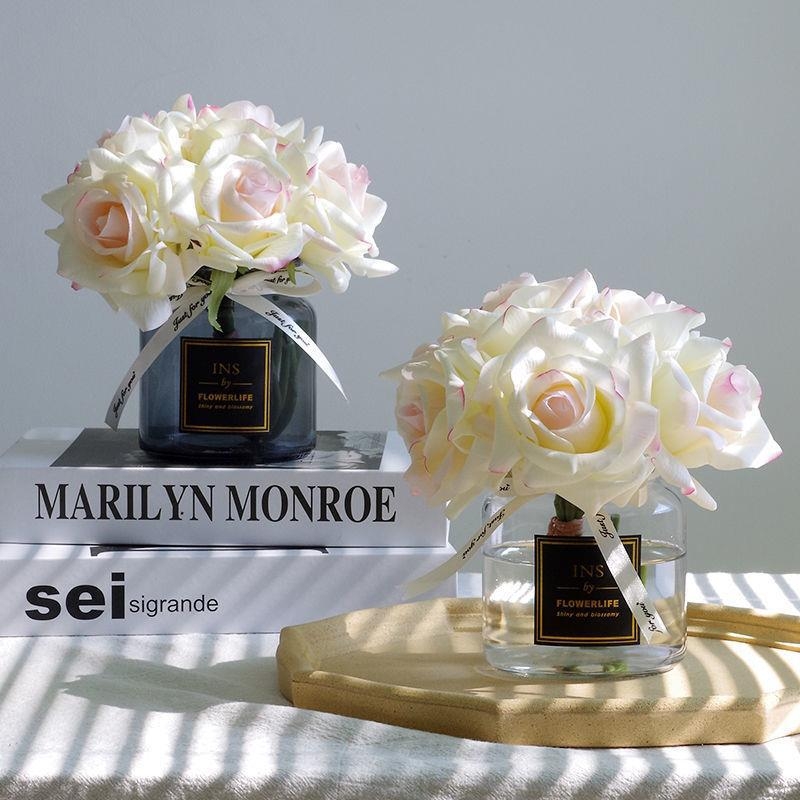 Gėlių automatinis atidarymas ir uždarymas, drėkinantis fotografavimo viešbučio televizoriaus spintelės nuotraukų rekvizitai namams, naujas kinų stilius