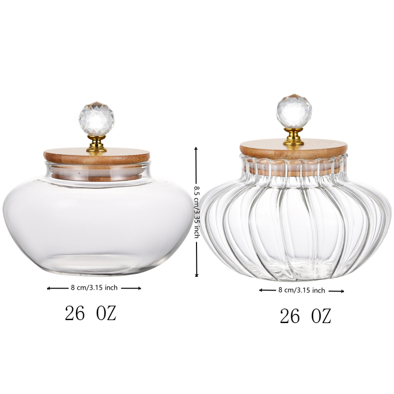 Stiklinis deimantinis indas Stiklinis sandarus indas Laikymo indas Arbatos indas Atsparus lašams Perlinės medvilnės pakuotė