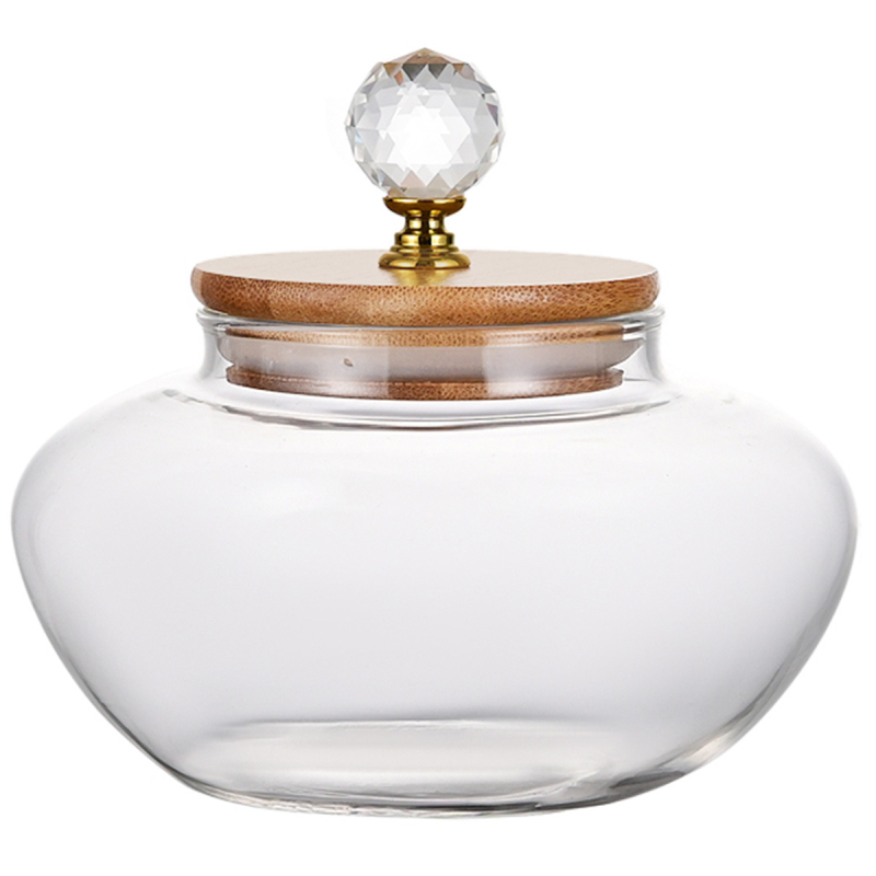 Stiklinis deimantinis indas Stiklinis sandarus indas Laikymo indas Arbatos indas Atsparus lašams Perlinės medvilnės pakuotė