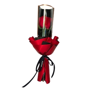 Hulgimüük õpetajapäeva ühe lille pakendikott läbipaistev veekindel kuldse servaga kilekott Hiina valentinipäeva roosikimbu kott