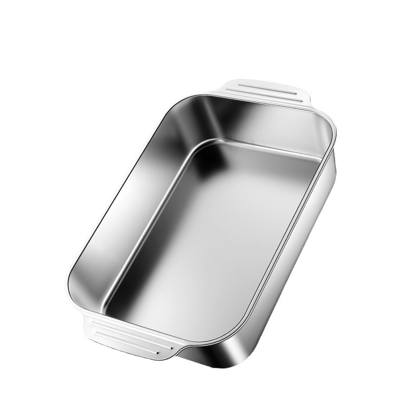 Nerūdijančio plieno keptos žuvies lėkštė, stačiakampė buitinė orkaitė, gili lėkštė, indukcinė viryklė, speciali sustorinta kepta daugiafunkcinė lėkštė