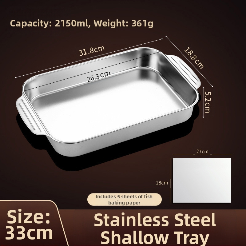 Nerūdijančio plieno keptos žuvies lėkštė, stačiakampė buitinė orkaitė, gili lėkštė, indukcinė viryklė, speciali sustorinta kepta daugiafunkcinė lėkštė