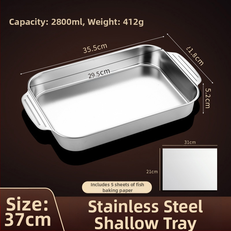 Nerūdijančio plieno keptos žuvies lėkštė, stačiakampė buitinė orkaitė, gili lėkštė, indukcinė viryklė, speciali sustorinta kepta daugiafunkcinė lėkštė