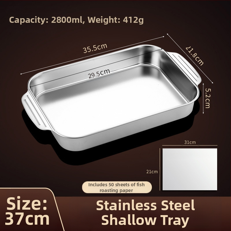 Nerūdijančio plieno keptos žuvies lėkštė, stačiakampė buitinė orkaitė, gili lėkštė, indukcinė viryklė, speciali sustorinta kepta daugiafunkcinė lėkštė